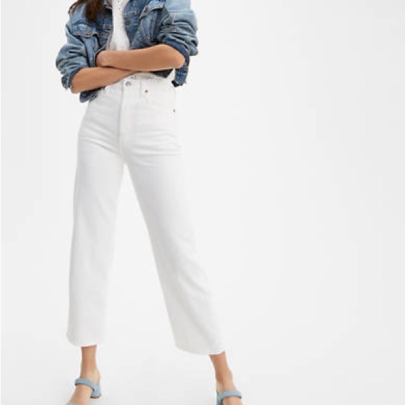 Levi’s ribcage white jeans. In excellent condition. - Picture 1 of 5